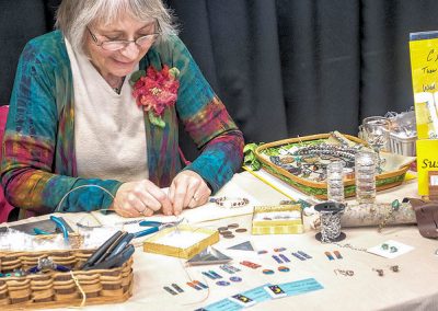 Susan Rocke making jewelry