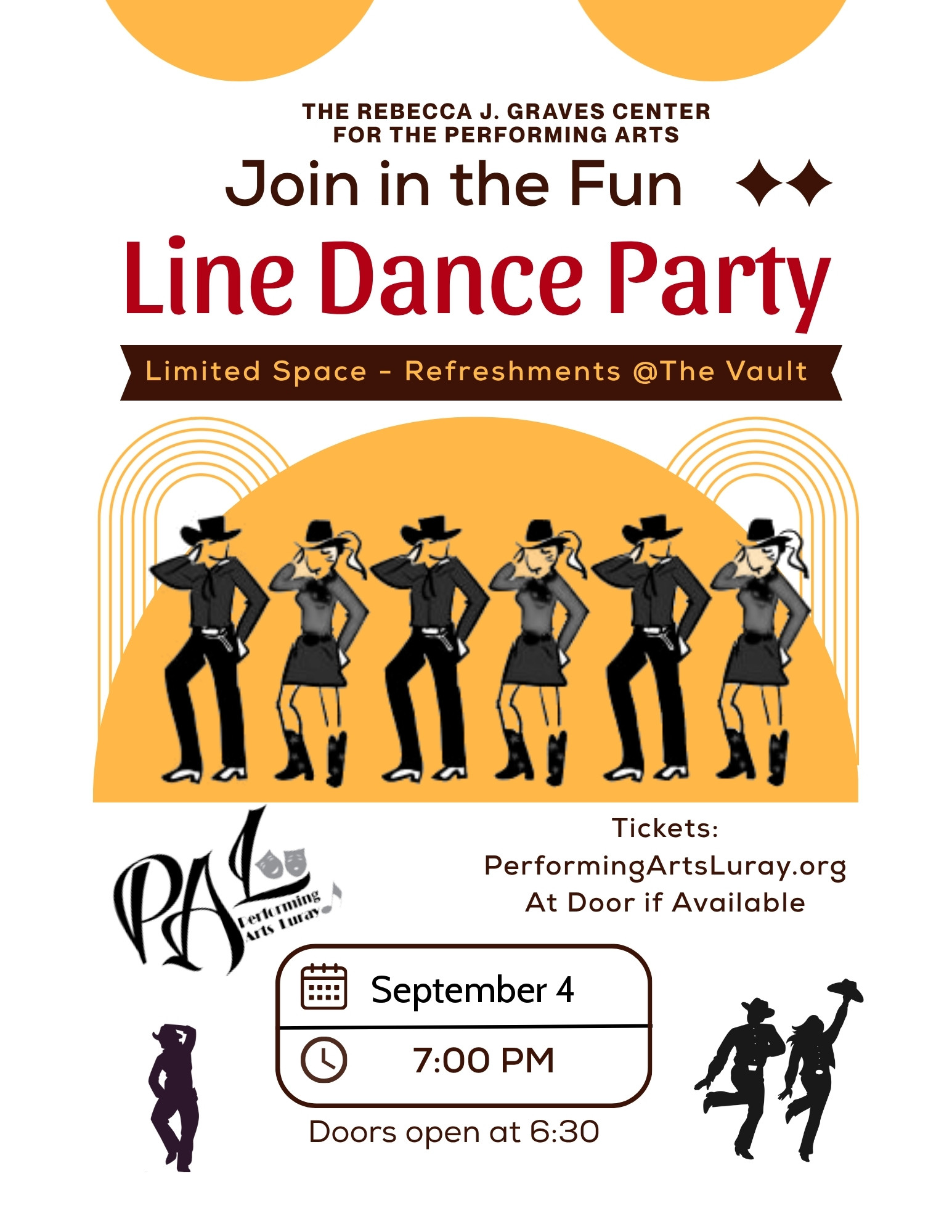 Line Dance Party September 4 Flyer Line Dance Party September 4 Flyer