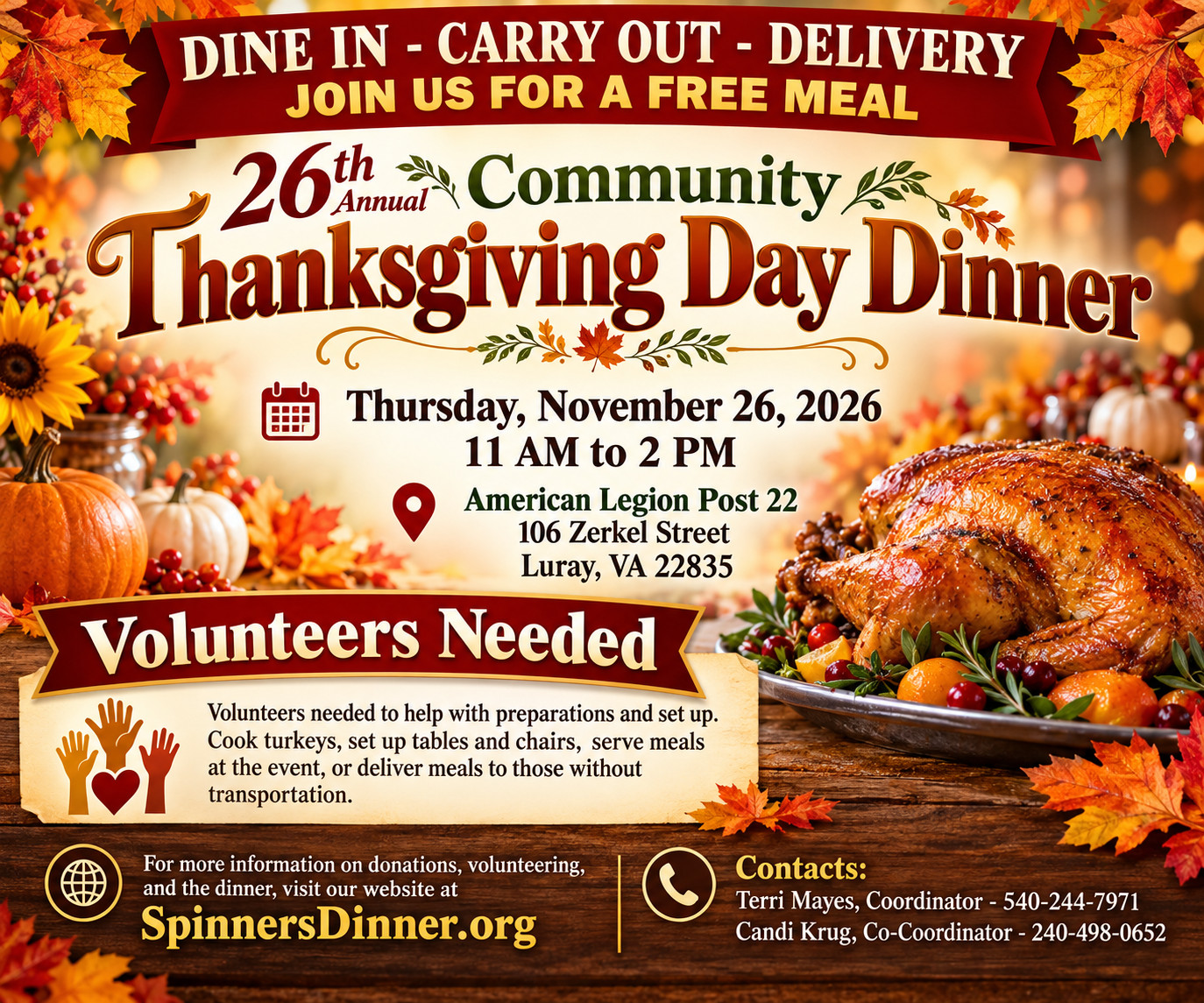Community Thanksgiving Dinner Community Thanksgiving Dinner